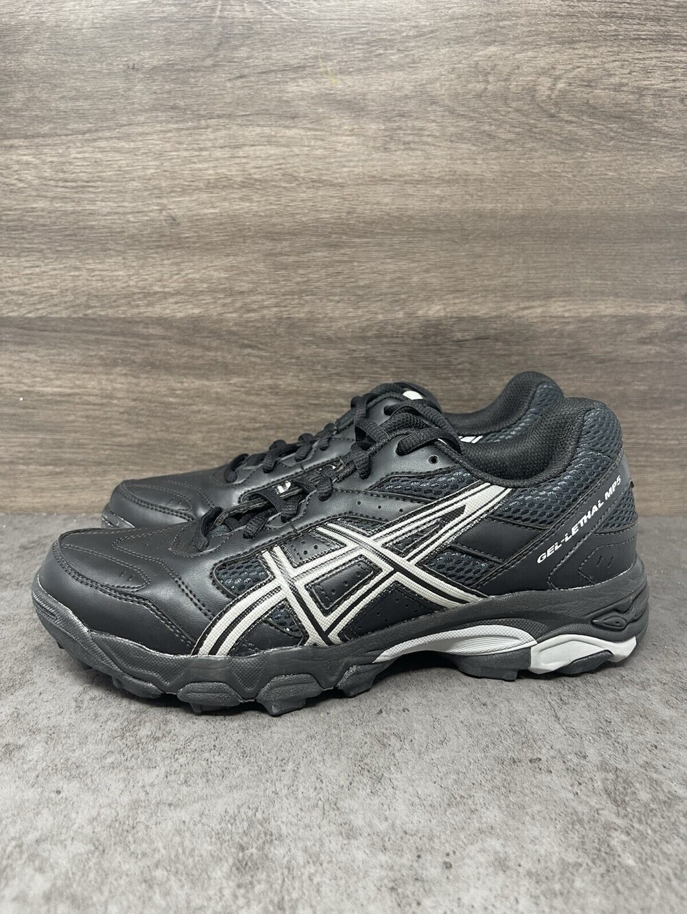 Asics Gel Lethal MP5 Shoes Womens Size 7.5 Black Field Hockey Turf Trainer